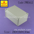 Caja eléctrica resistente a la intemperie caja de conexiones al aire libre caja impermeable para electrónica IP65 PWE412 con tamaño 280 * 190 * 130 mm